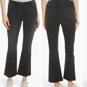 Frame Le Crop Mini Boot black denim boot cut jeans size 34 NEW